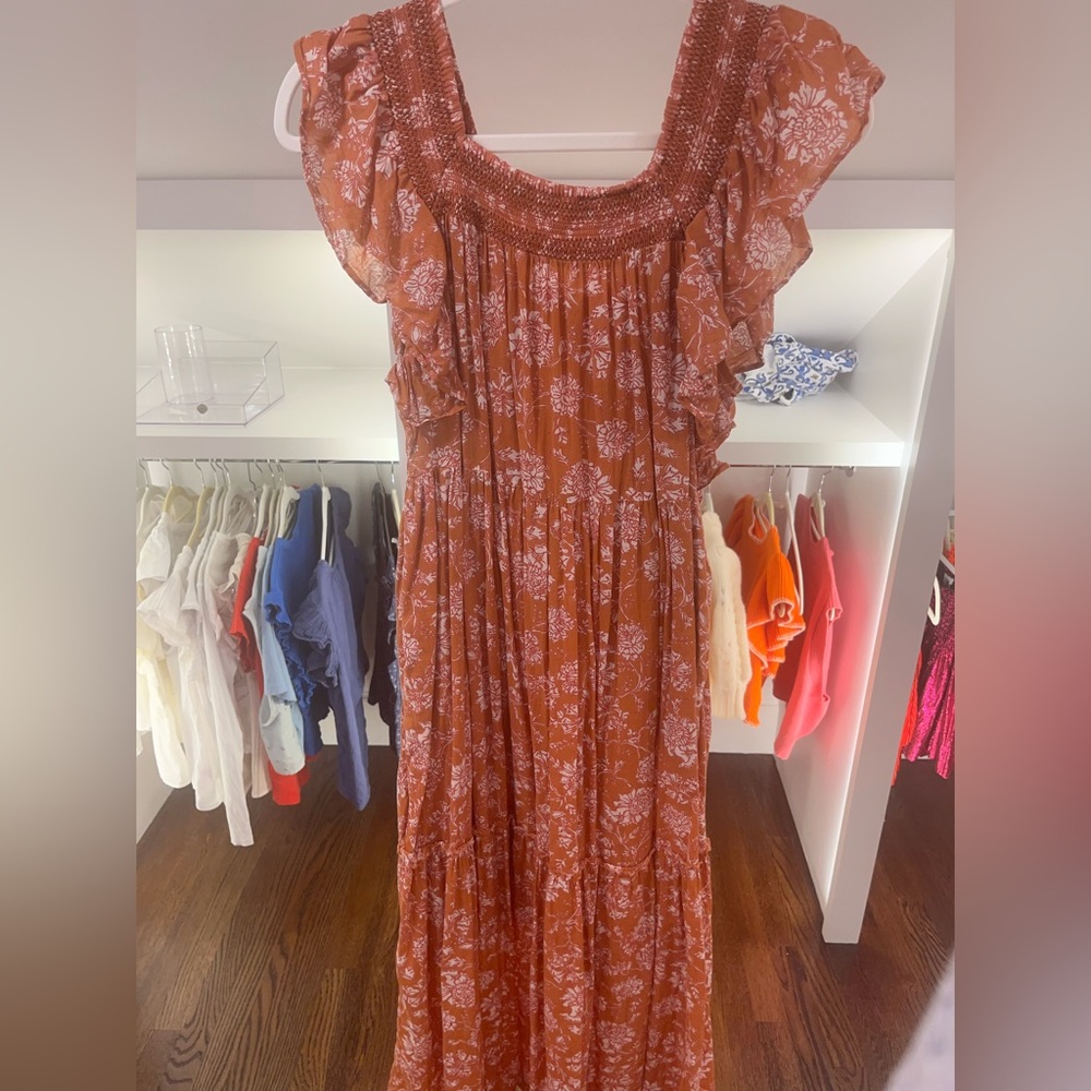 Free People Orange Maxi Dress